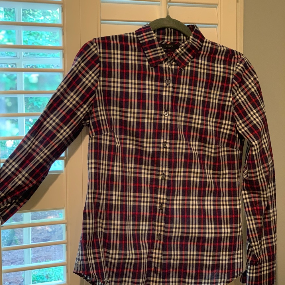 J. Crew Perfect Fit plaid top
